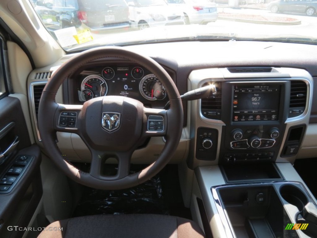 2013 2500 SLT Crew Cab 4x4 - Prairie Pearl / Canyon Brown/Light Frost Beige photo #9