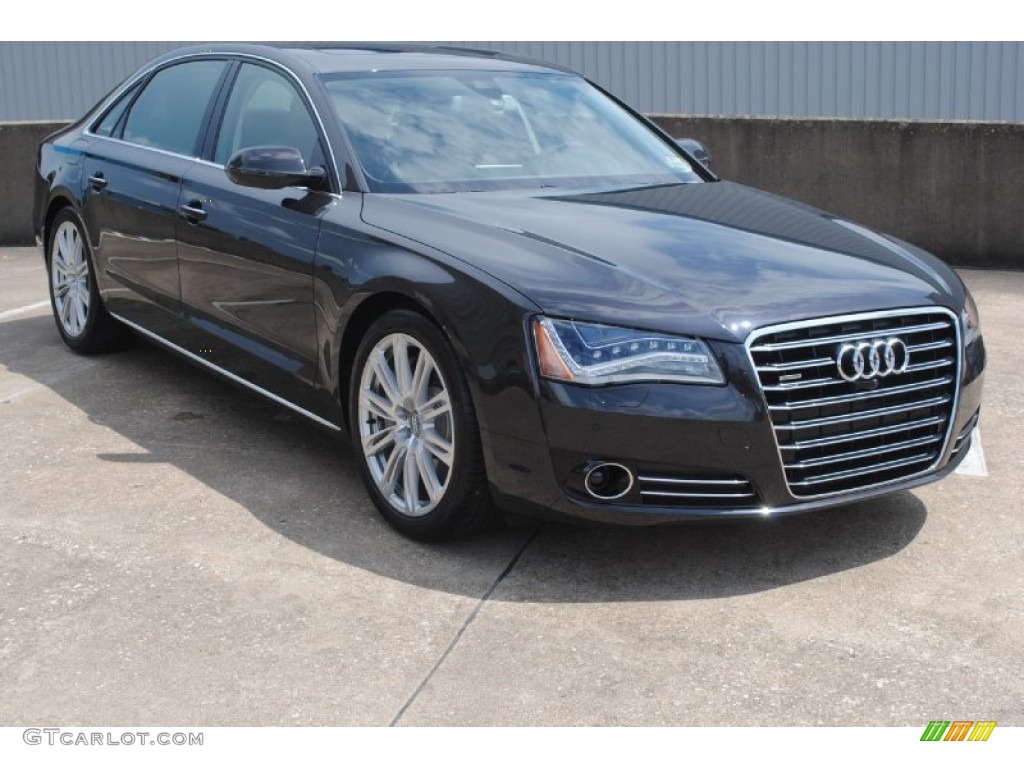 Oolong Gray Metallic 2014 Audi A8 L 4.0T quattro Exterior Photo #83556174