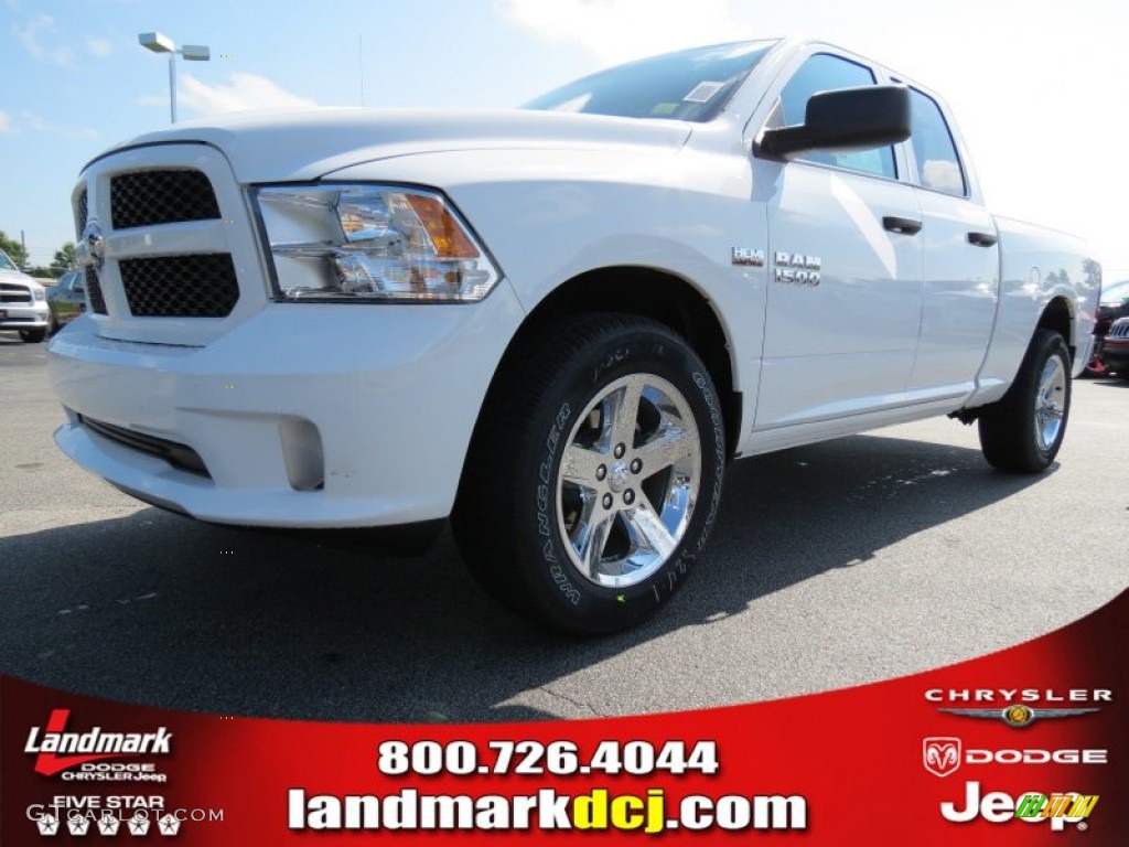 2013 1500 Tradesman Quad Cab - Bright White / Black/Diesel Gray photo #1