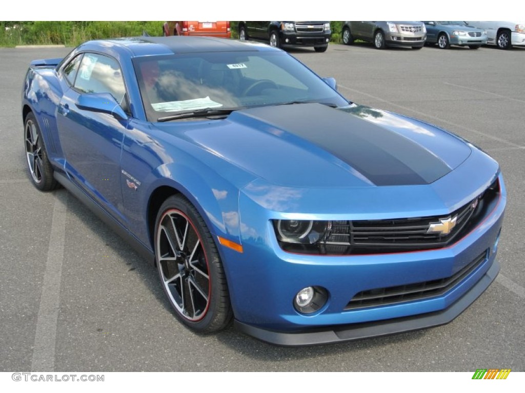 Kinetic Blue Metallic 2013 Chevrolet Camaro LT Hot Wheels Special Edition Coupe Exterior Photo #83557669