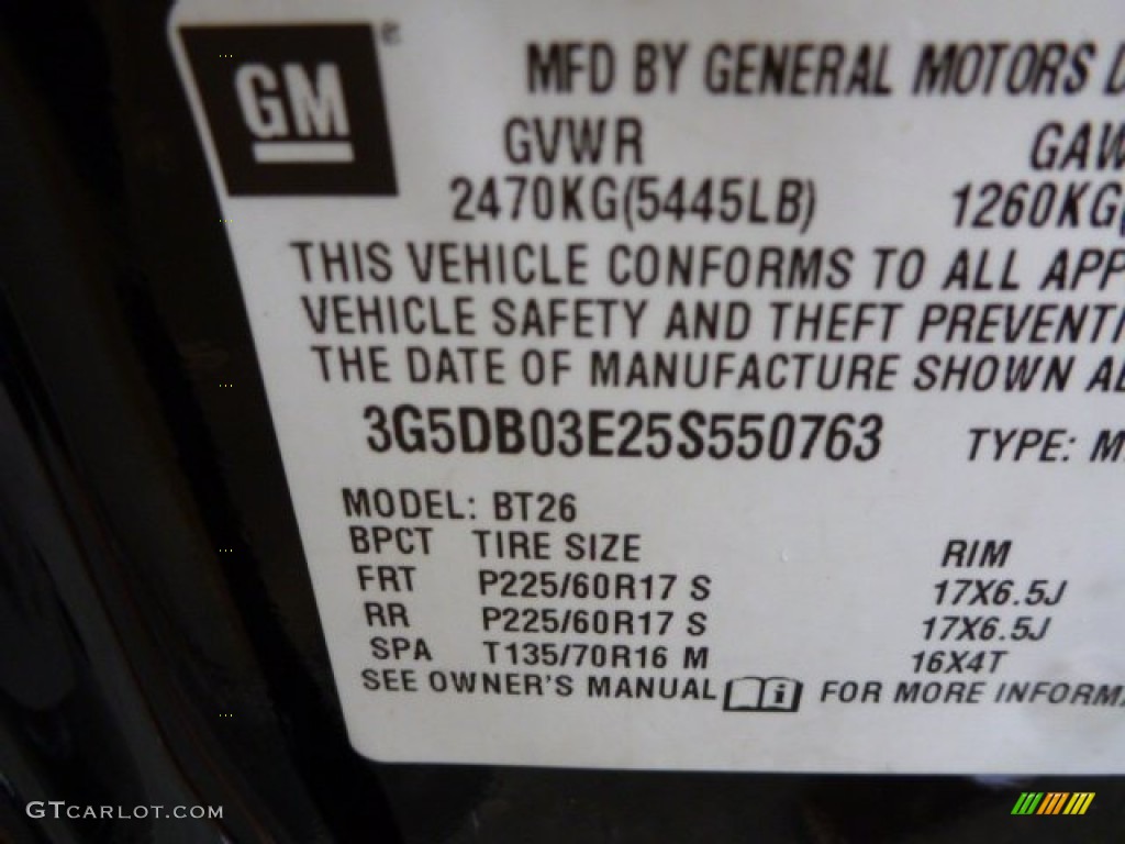 2005 Rendezvous CXL AWD - Black Onyx / Light Gray photo #17