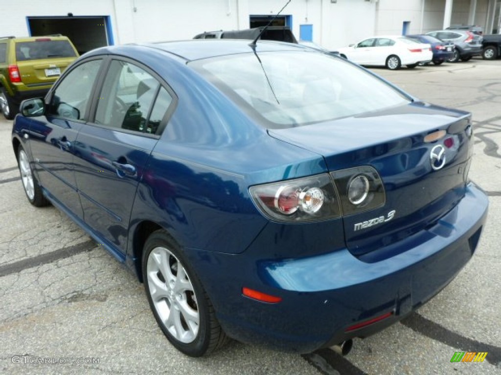 2007 MAZDA3 s Sport Sedan - Phantom Blue Mica / Black photo #5