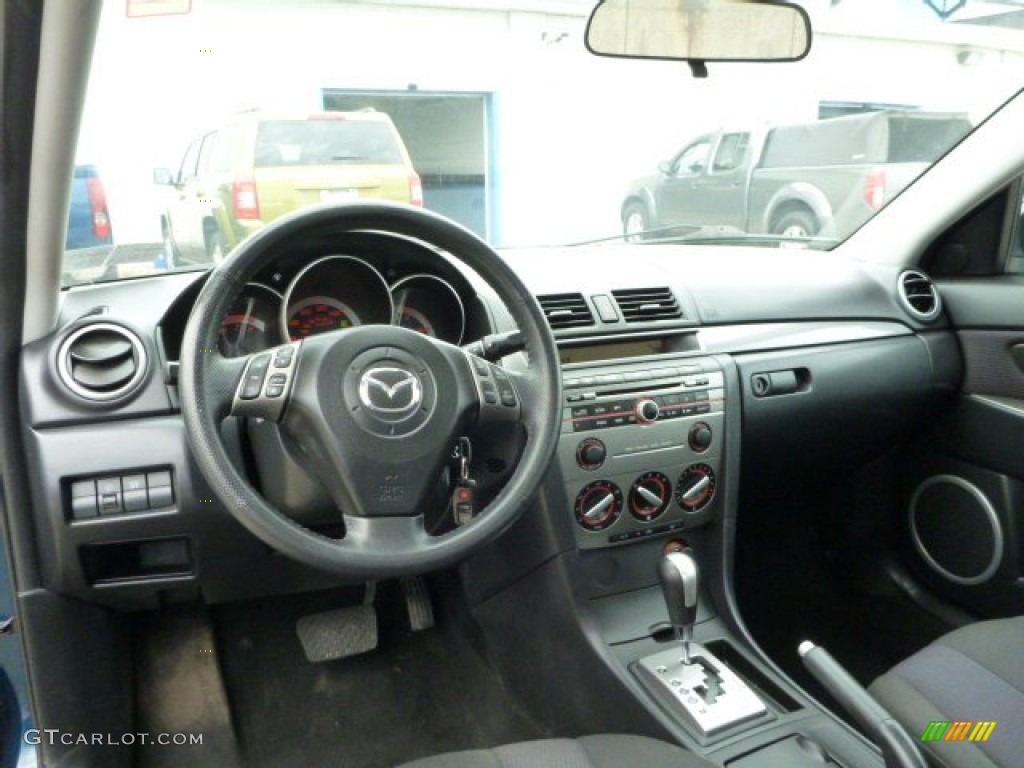 2007 MAZDA3 s Sport Sedan - Phantom Blue Mica / Black photo #12