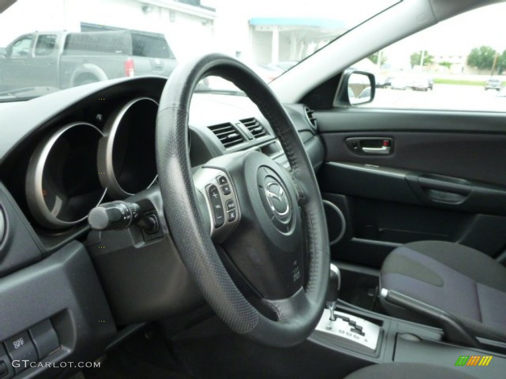 2007 MAZDA3 s Sport Sedan - Phantom Blue Mica / Black photo #15