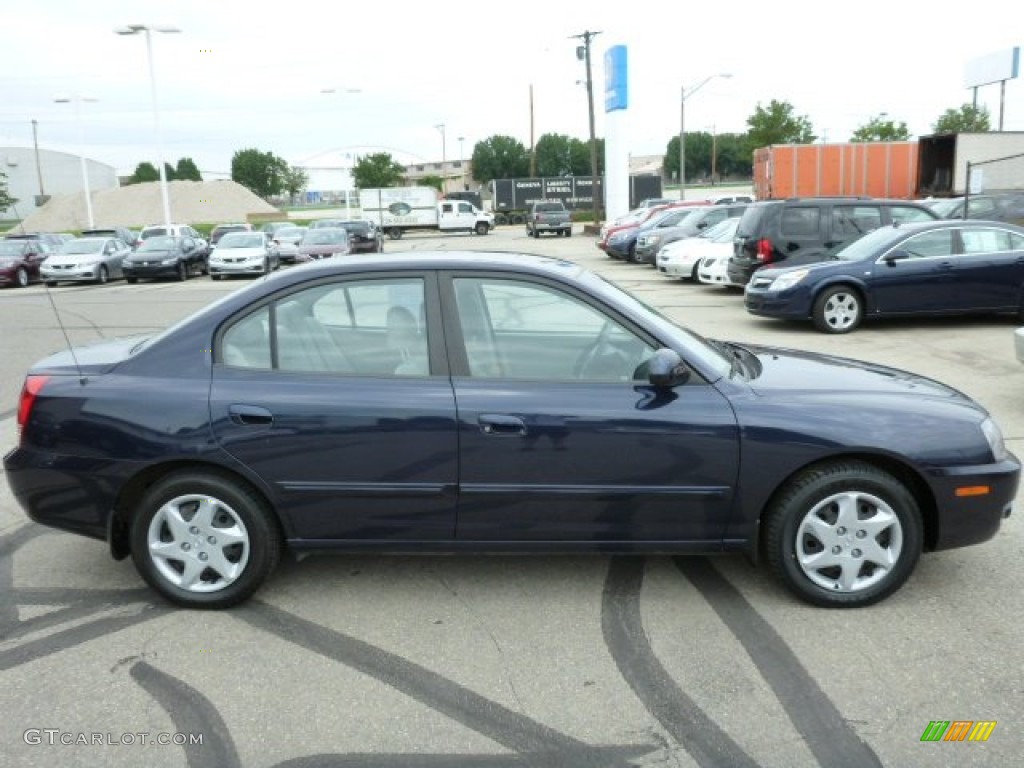 2006 Elantra GLS Sedan - Moonlit Dark Blue / Gray photo #2