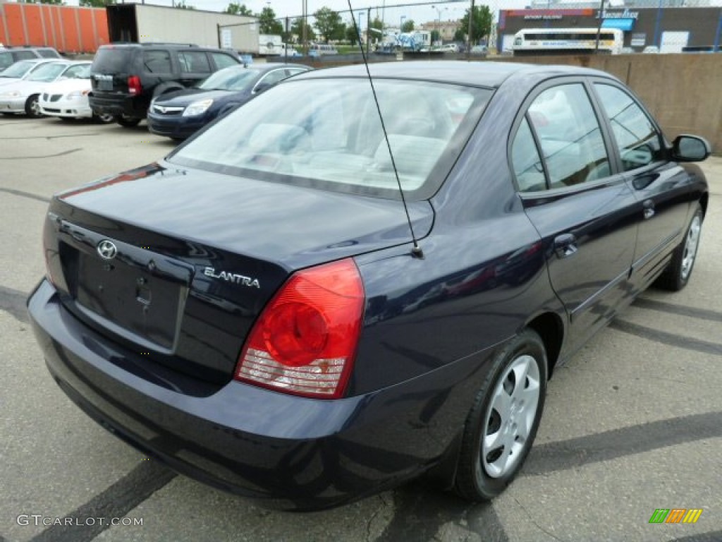 2006 Elantra GLS Sedan - Moonlit Dark Blue / Gray photo #3