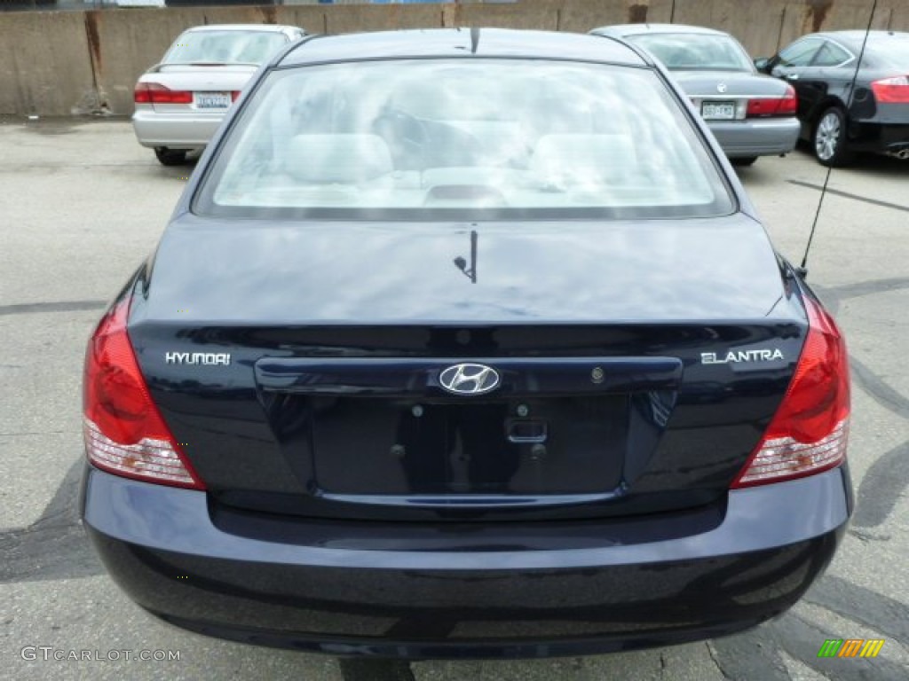 2006 Elantra GLS Sedan - Moonlit Dark Blue / Gray photo #4