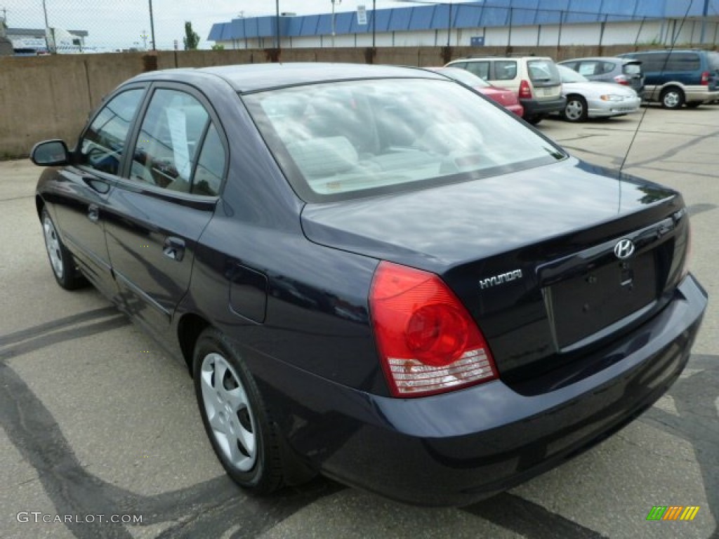 2006 Elantra GLS Sedan - Moonlit Dark Blue / Gray photo #5