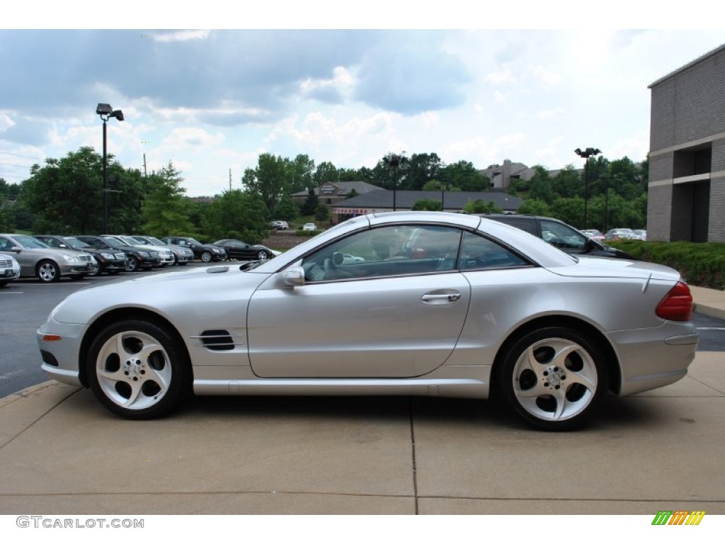 Brilliant Silver Metallic 2005 Mercedes-Benz SL 500 Roadster Exterior Photo #83564709