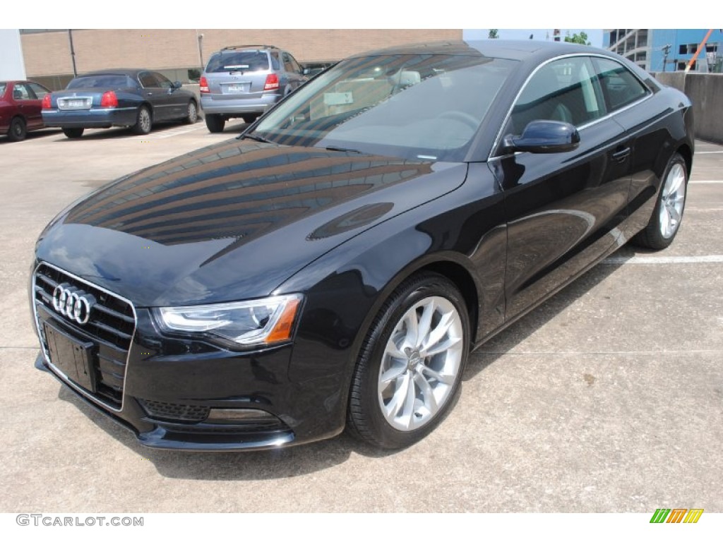 Brilliant Black 2014 Audi A5 2.0T quattro Coupe Exterior Photo #83565333