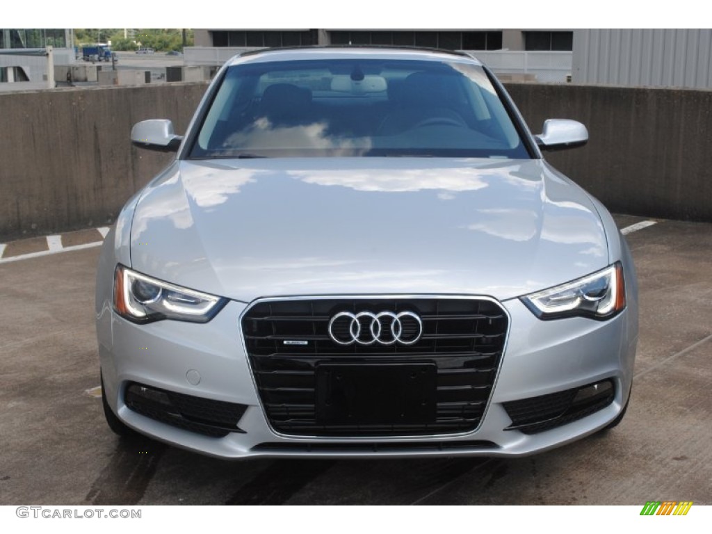 2014 A5 2.0T quattro Coupe - Ice Silver Metallic / Black photo #2