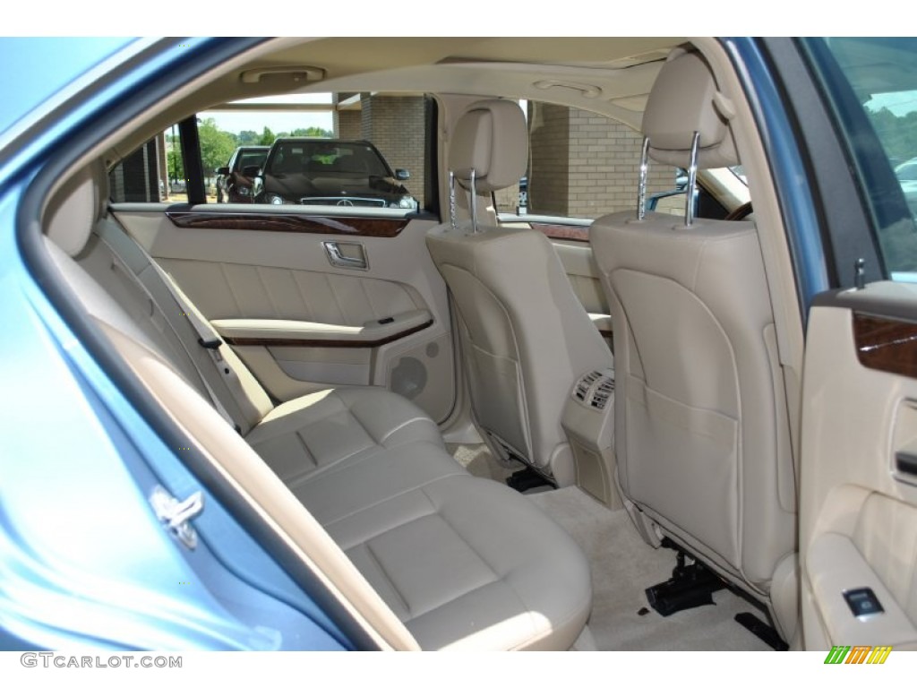 2011 E 350 4Matic Sedan - Quartz Blue Metallic / Almond/Black photo #13