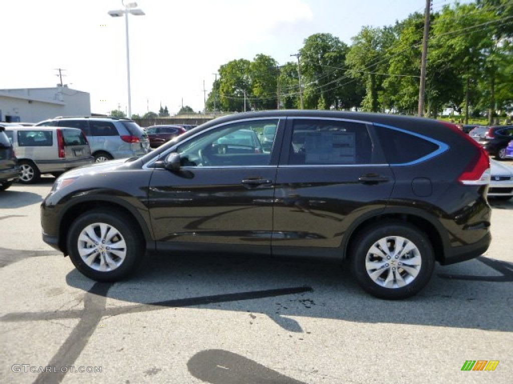 2013 CR-V EX AWD - Kona Coffee Metallic / Black photo #6