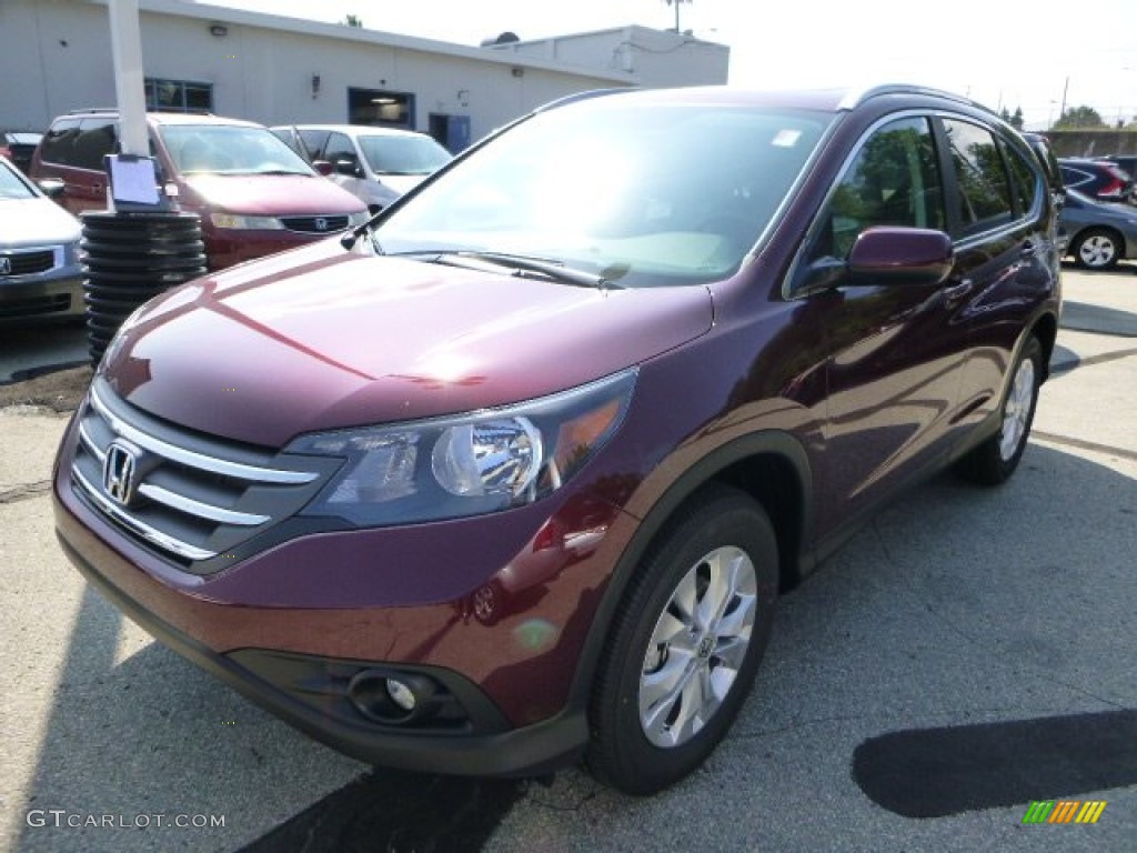 2013 CR-V EX-L AWD - Basque Red Pearl II / Gray photo #7