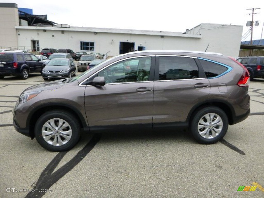 2013 CR-V EX-L AWD - Urban Titanium Metallic / Beige photo #6