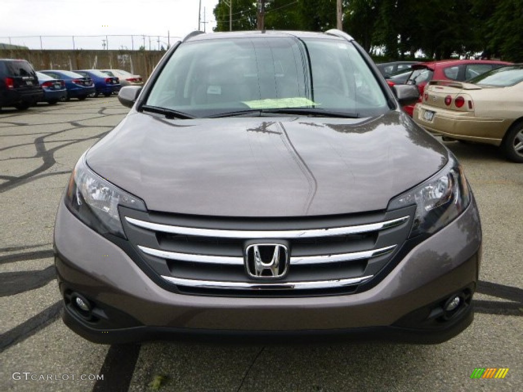 2013 CR-V EX-L AWD - Urban Titanium Metallic / Beige photo #8