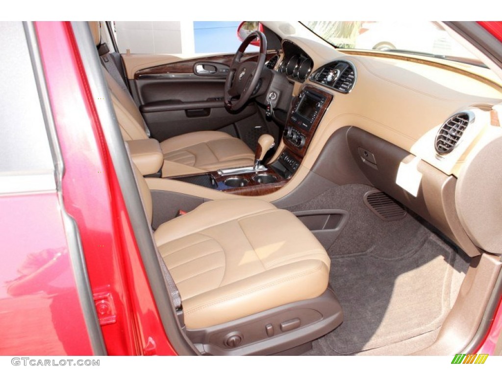 Choccachino Leather Interior 2013 Buick Enclave Leather AWD Photo #83570145