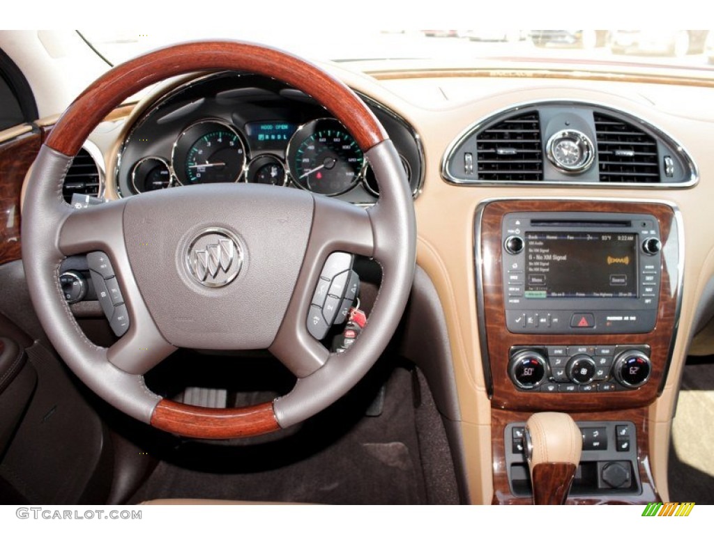 2013 Buick Enclave Leather AWD Choccachino Leather Dashboard Photo #83570166