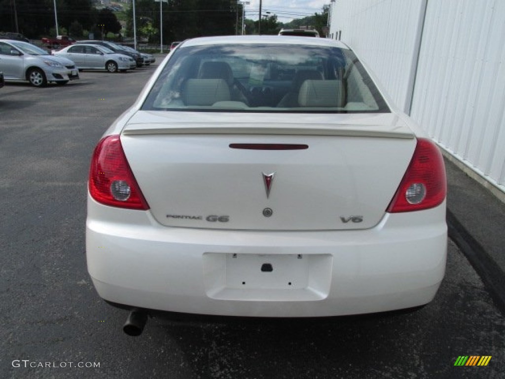 2009 G6 V6 Sedan - White Diamond Tri Coat / Light Taupe photo #8