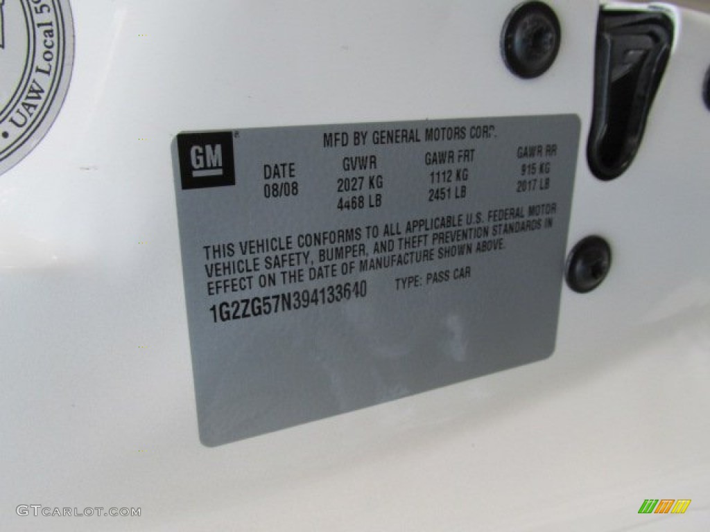 2009 G6 V6 Sedan - White Diamond Tri Coat / Light Taupe photo #20