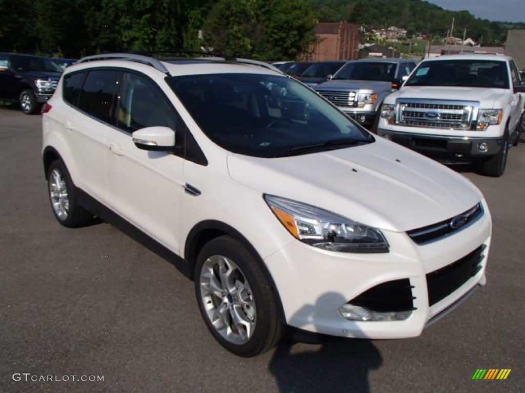 White Platinum 2014 Ford Escape Titanium 1.6L EcoBoost 4WD Exterior Photo #83572863