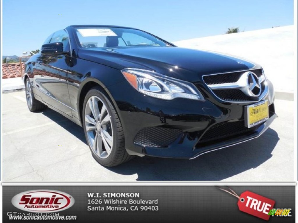 2014 E 350 Cabriolet - Black / Black photo #1