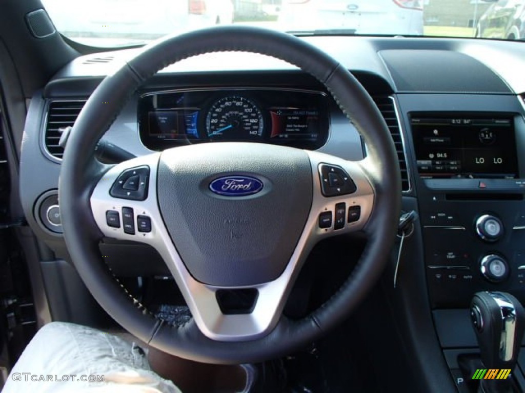 2014 Ford Taurus SEL Charcoal Black Steering Wheel Photo #83574369