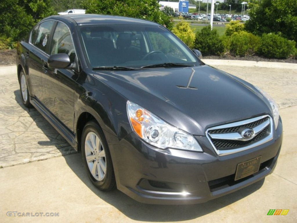 2011 Legacy 2.5i Premium - Graphite Gray Metallic / Off-Black photo #3