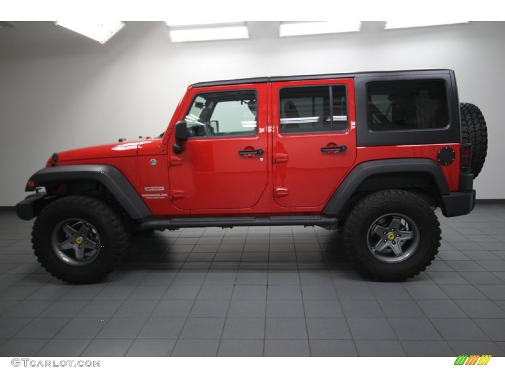 2012 Wrangler Unlimited Sport 4x4 - Flame Red / Black photo #2