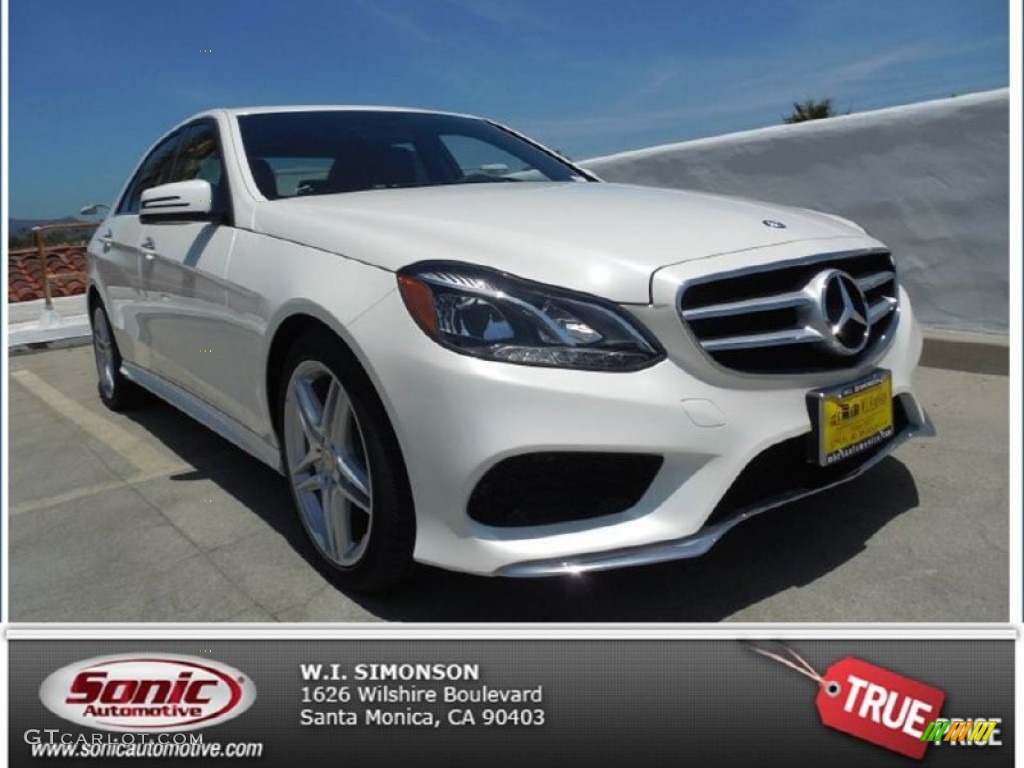 2014 E 350 Sport Sedan - Diamond White Metallic / Black photo #1
