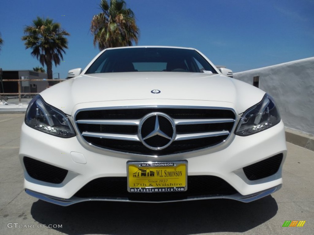 2014 E 350 Sport Sedan - Diamond White Metallic / Black photo #2