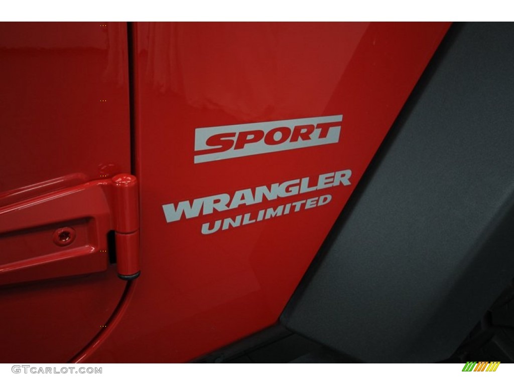 2012 Wrangler Unlimited Sport 4x4 - Flame Red / Black photo #41