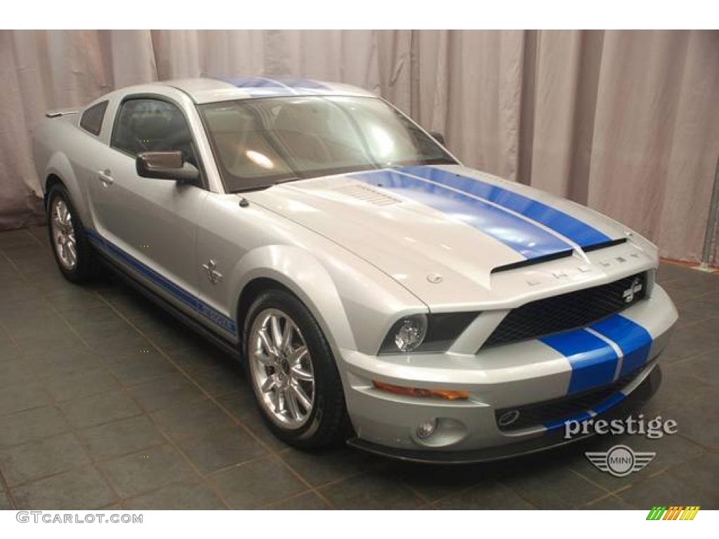 2008 Mustang Shelby GT500KR Coupe - Brilliant Silver Metallic / Black photo #28