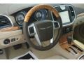 2013 Chrysler 300 Dark Frost Beige/Light Frost Beige Interior Steering Wheel Photo