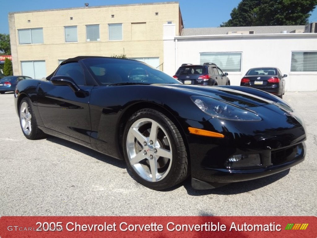2005 Corvette Convertible - Black / Cashmere photo #1