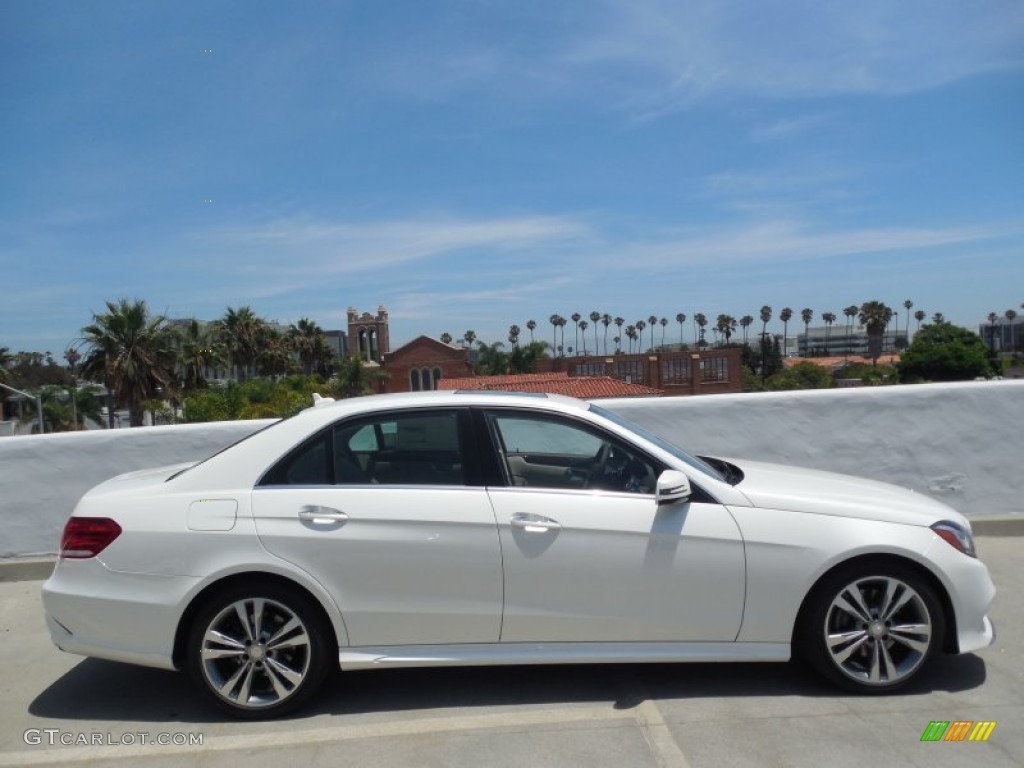 2014 E 350 Sport Sedan - Diamond White Metallic / Silk Beige/Espresso Brown photo #3