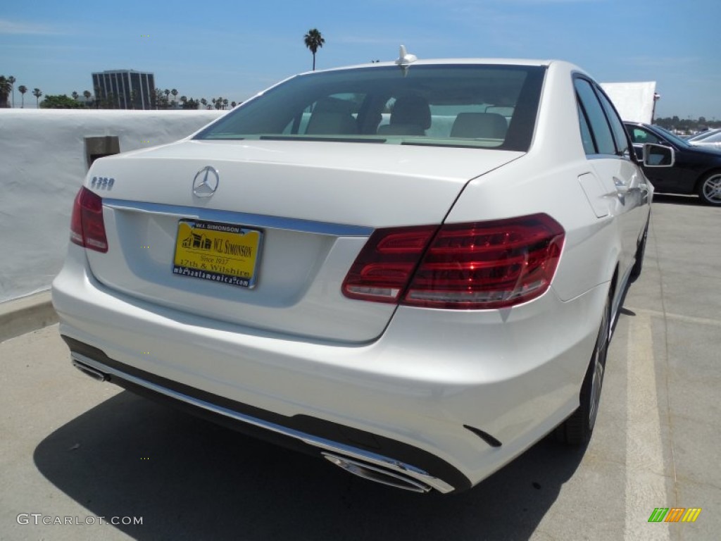 2014 E 350 Sport Sedan - Diamond White Metallic / Silk Beige/Espresso Brown photo #4