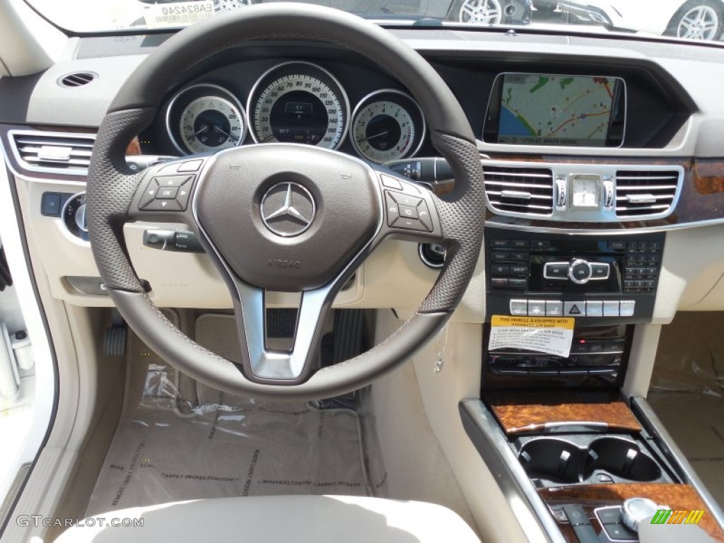 2014 E 350 Sport Sedan - Diamond White Metallic / Silk Beige/Espresso Brown photo #9