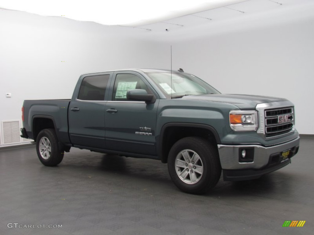 2014 Sierra 1500 SLE Crew Cab - Stealth Gray Metallic / Jet Black photo #1