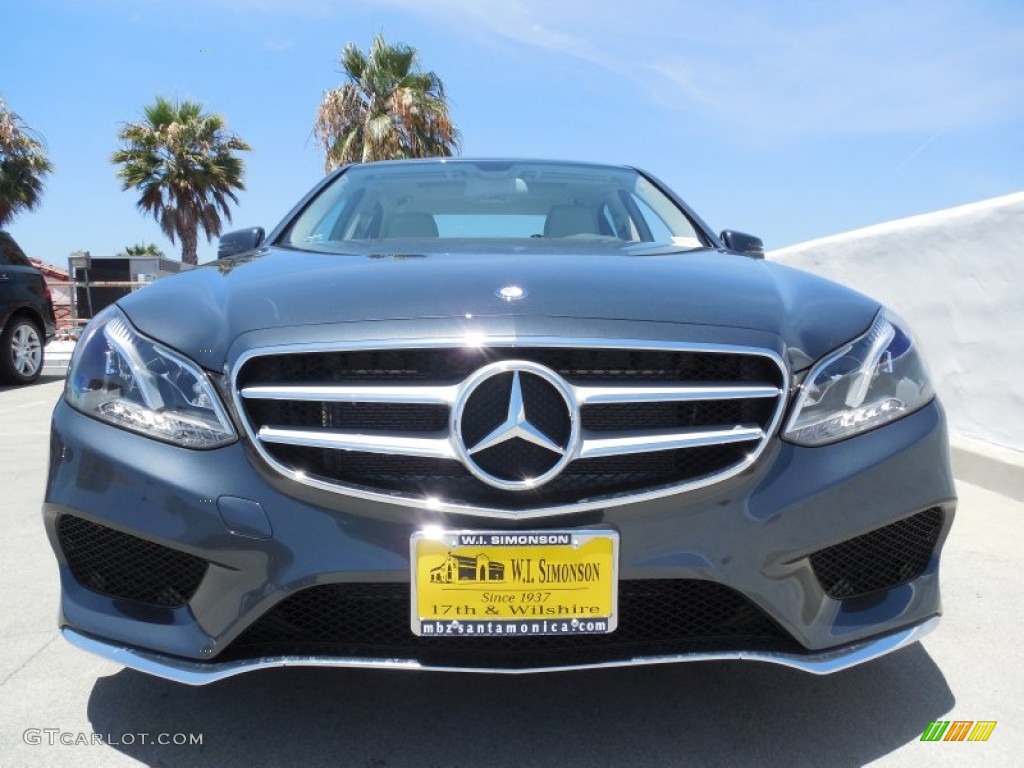 2014 E 350 Sport Sedan - Steel Gray Metallic / Silk Beige/Espresso Brown photo #2