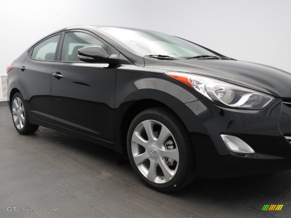 2013 Elantra Limited - Black / Gray photo #2