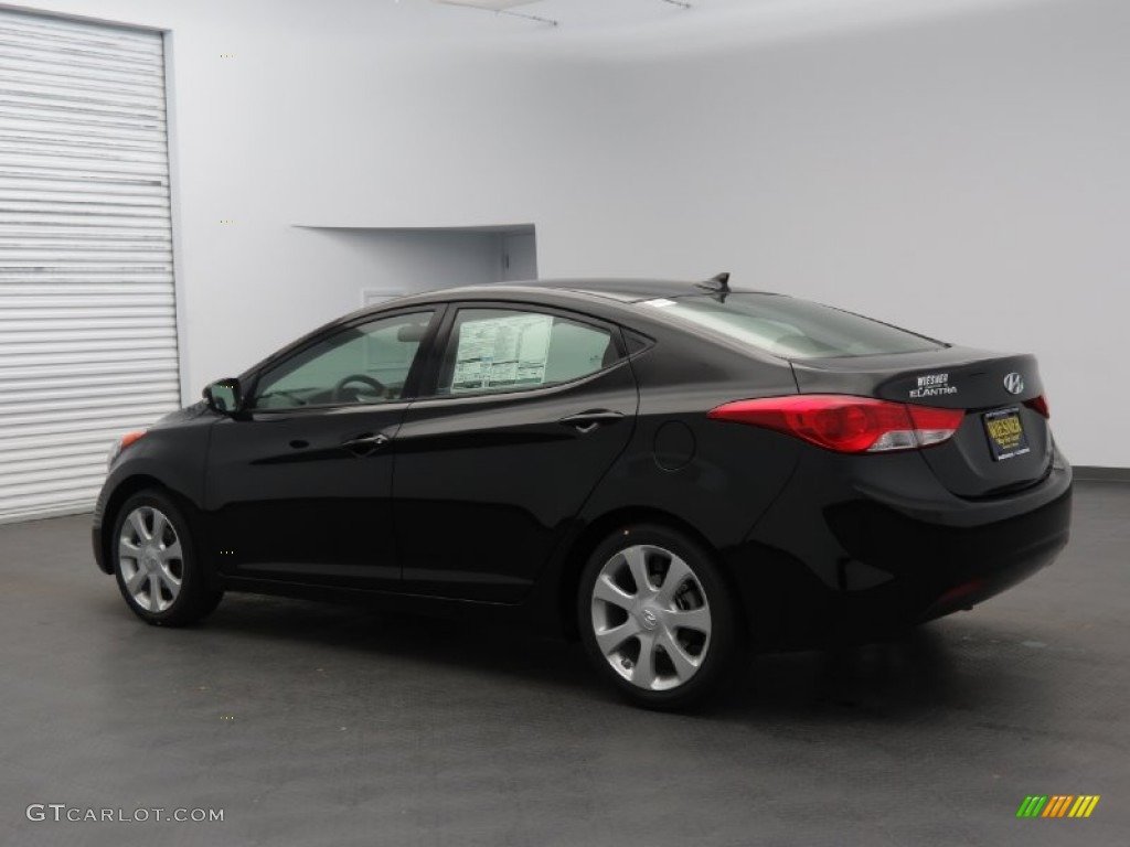 2013 Elantra Limited - Black / Gray photo #3