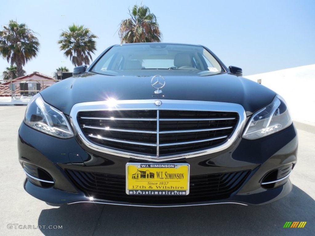 2014 E 350 Sedan - Black / Silk Beige/Espresso Brown photo #2