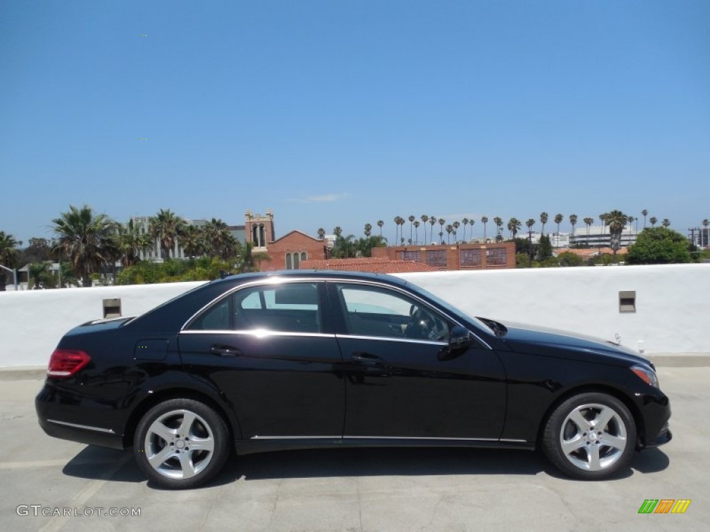 2014 E 350 Sedan - Black / Silk Beige/Espresso Brown photo #3