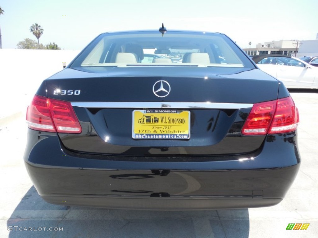 2014 E 350 Sedan - Black / Silk Beige/Espresso Brown photo #5