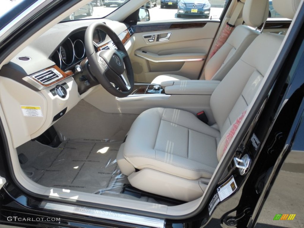 2014 E 350 Sedan - Black / Silk Beige/Espresso Brown photo #7
