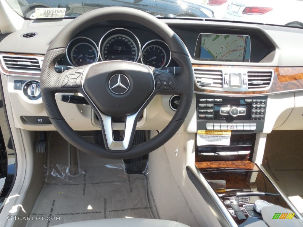 2014 E 350 Sedan - Black / Silk Beige/Espresso Brown photo #9