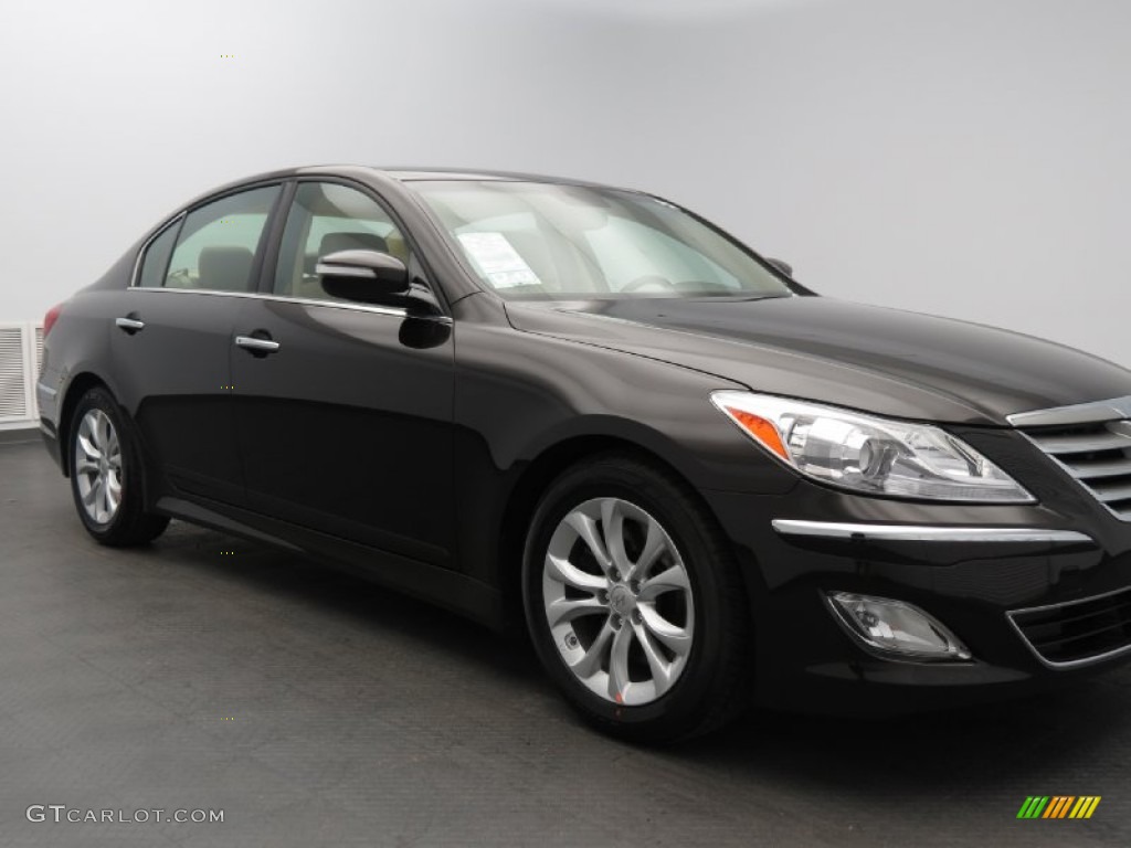 2013 Genesis 3.8 Sedan - Night Shadow Brown / Cashmere photo #2