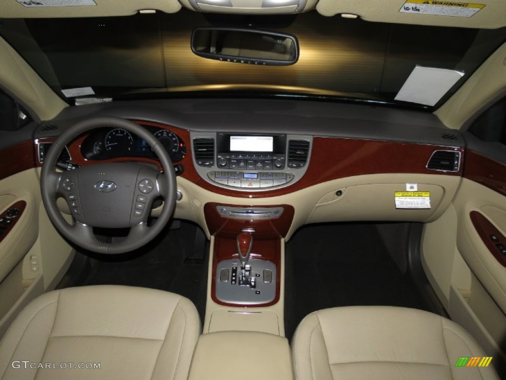 2013 Hyundai Genesis 3.8 Sedan Cashmere Dashboard Photo #83578761