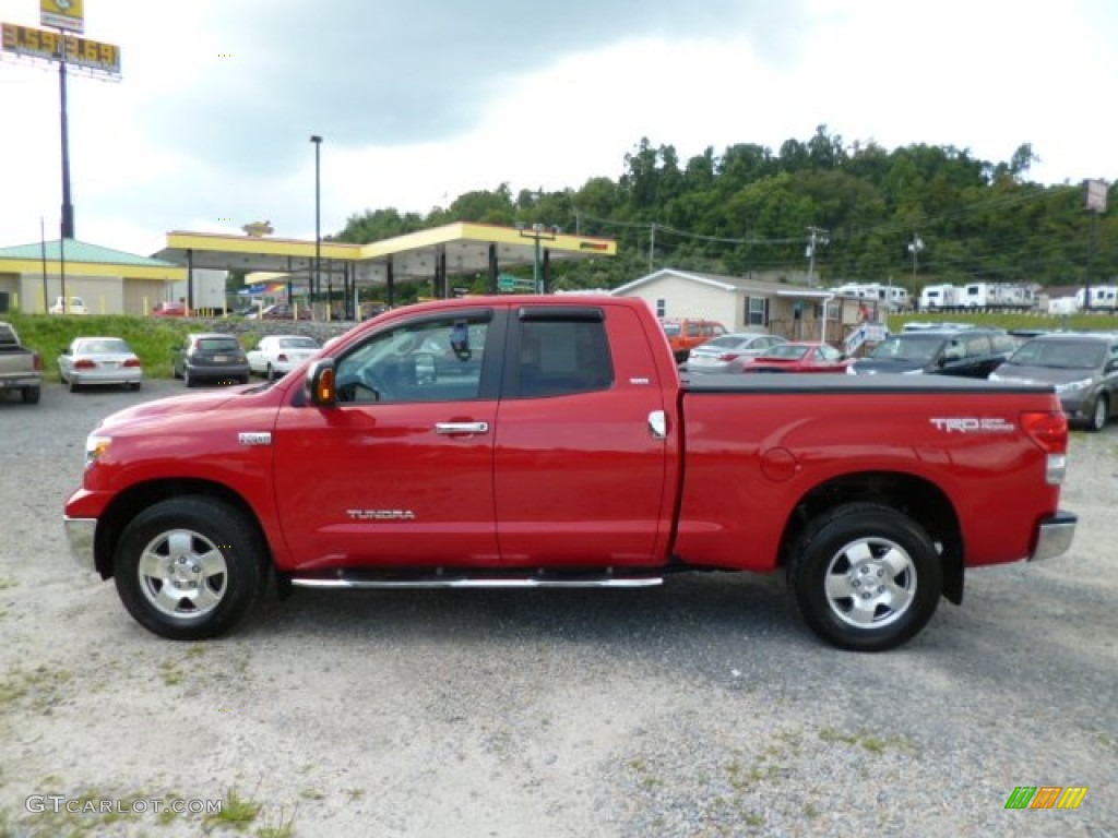 2009 Tundra TRD Double Cab 4x4 - Radiant Red / Graphite Gray photo #4